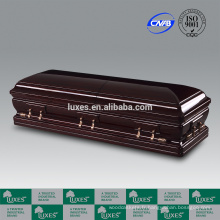 LUXES Style américain cercueil en bois acajou funéraires cercueils à vendre
